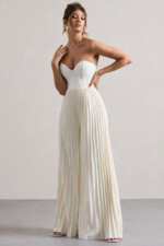 Lorelai – Combinaison crème corset et jambes larges plissées Combinaisons mariage The Wedding Explorer
