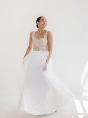 Robe de mariée bohème moderne en tulle – élégante, légère Robes de mariée The Wedding Explorer