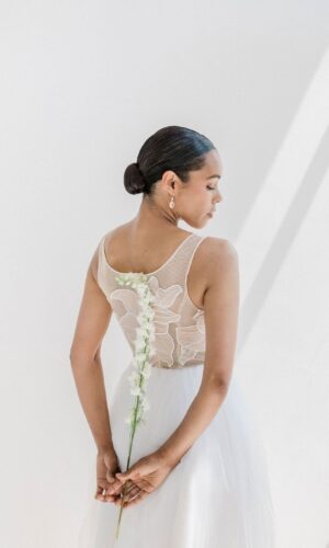 Robe de mariée bohème moderne en tulle – élégante, légère Robes de mariée The Wedding Explorer