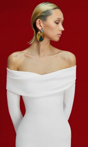 The Lyla Maxi Dress in Cream Robes de mariée The Wedding Explorer