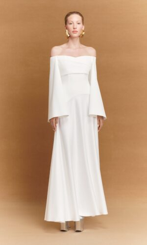 The Rina Maxi Dress in Cream Robes de mariée The Wedding Explorer
