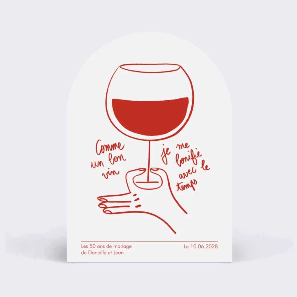 Illustration Invitation Anniversaire Mariage