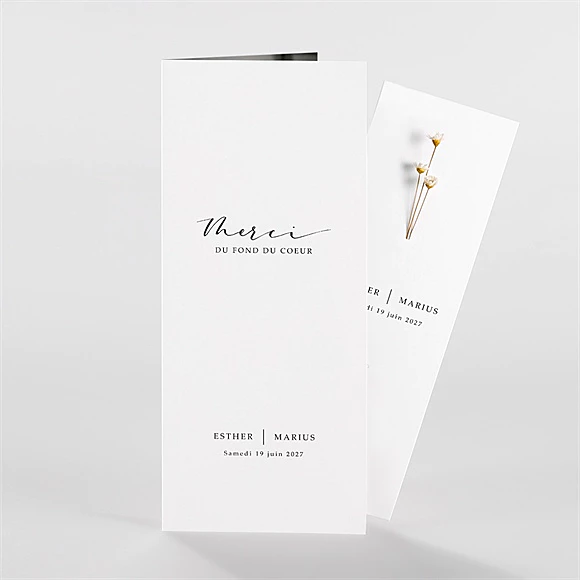 Cartes de remerciement de mariage