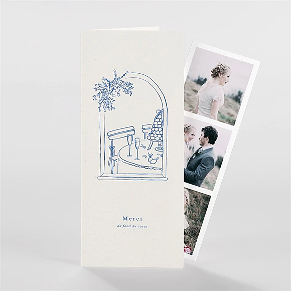 Cartes de remerciement de mariage
