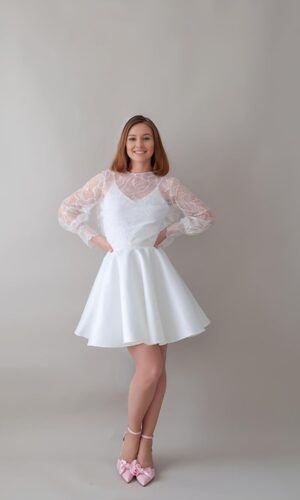 Jupe patineuse Robes de mariée courtes The Wedding Explorer