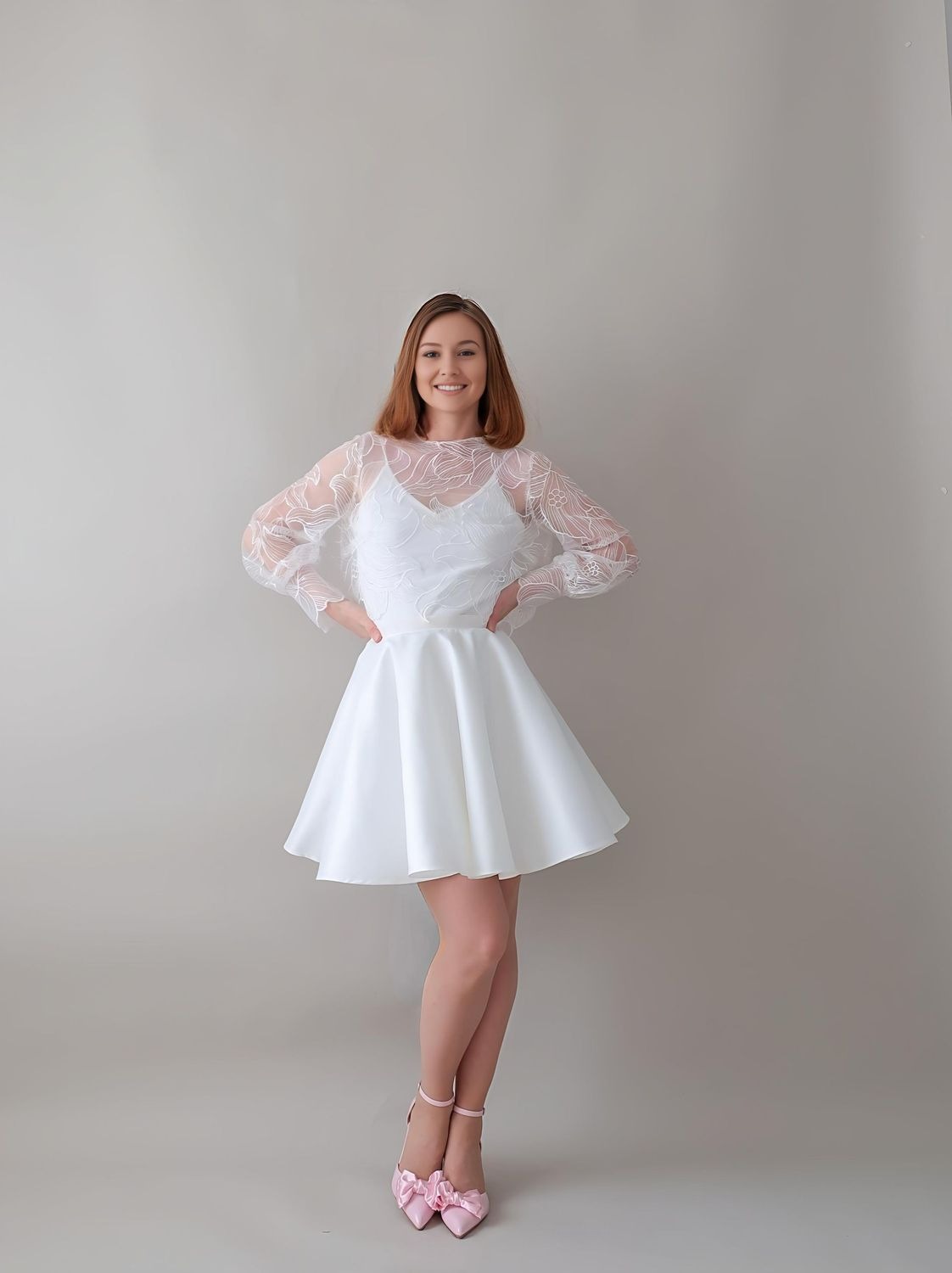 Jupe patineuse Robes de mariée courtes The Wedding Explorer