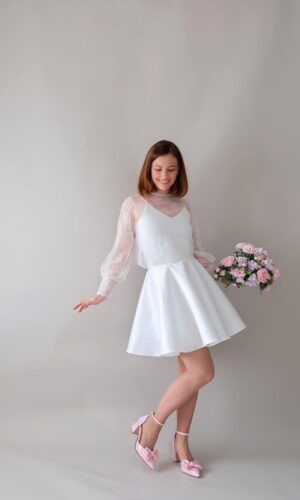 Robe de mariée courte JOSEPHINE & Blouse COLETTE Robes de mariée courtes The Wedding Explorer Robe de mariée courte JOSEPHINE & Blouse COLETTE Robes de mariée courtes The Wedding Explorer