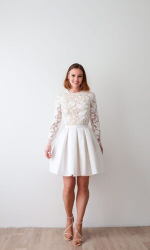 Robe de mariée courte OSCARINE Robes de mariée courtes The Wedding Explorer