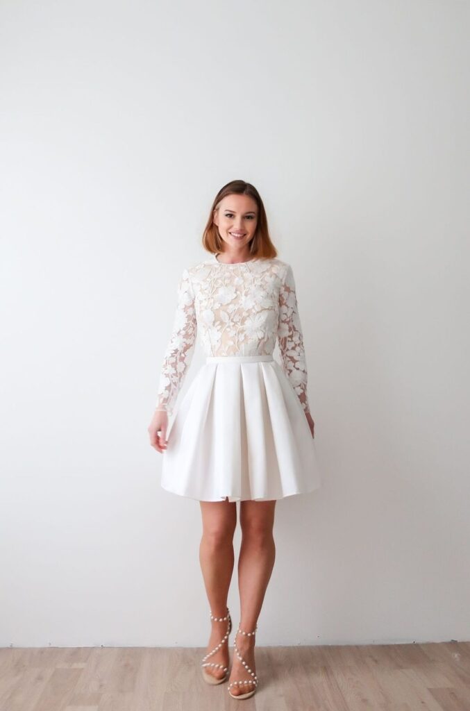 Robe de mariée courte OSCARINE Robes de mariée courtes The Wedding Explorer