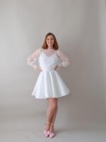Robe de mariée courte JOSEPHINE & Blouse GABRIELLE Robes de mariée courtes The Wedding Explorer