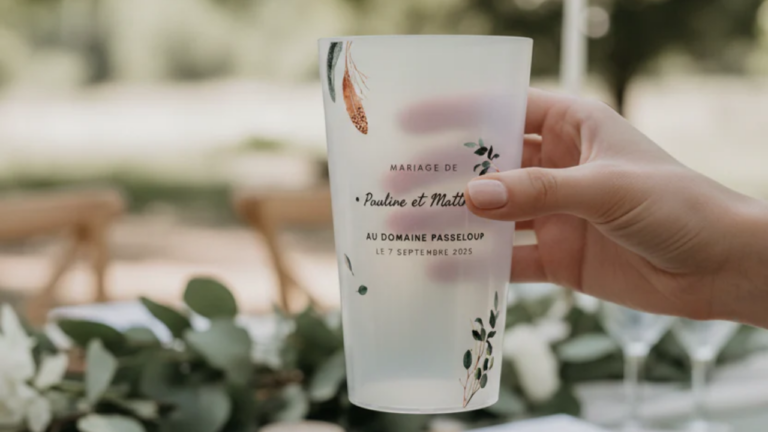 Gobelets personnalisé mariage