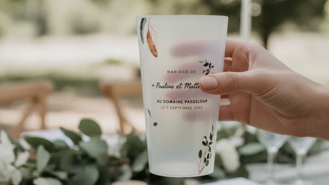 Gobelets personnalisé mariage
